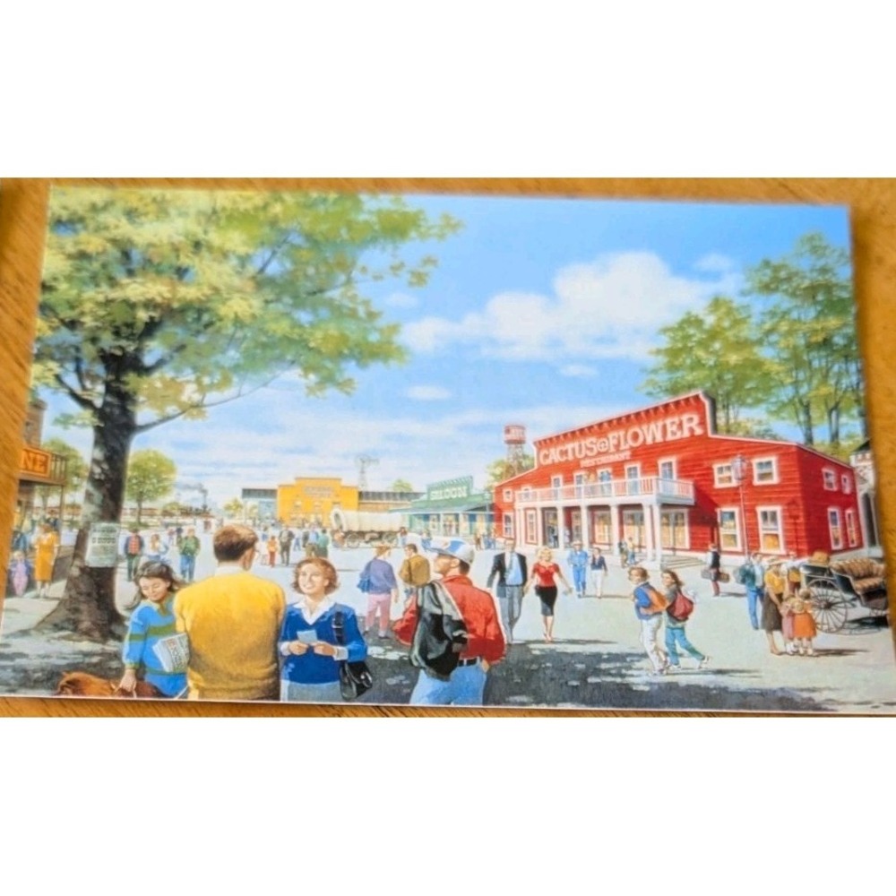 Postcard Euro Disney Disneyland Paris Hotel Cheyenne Preopening Concept Art CN02